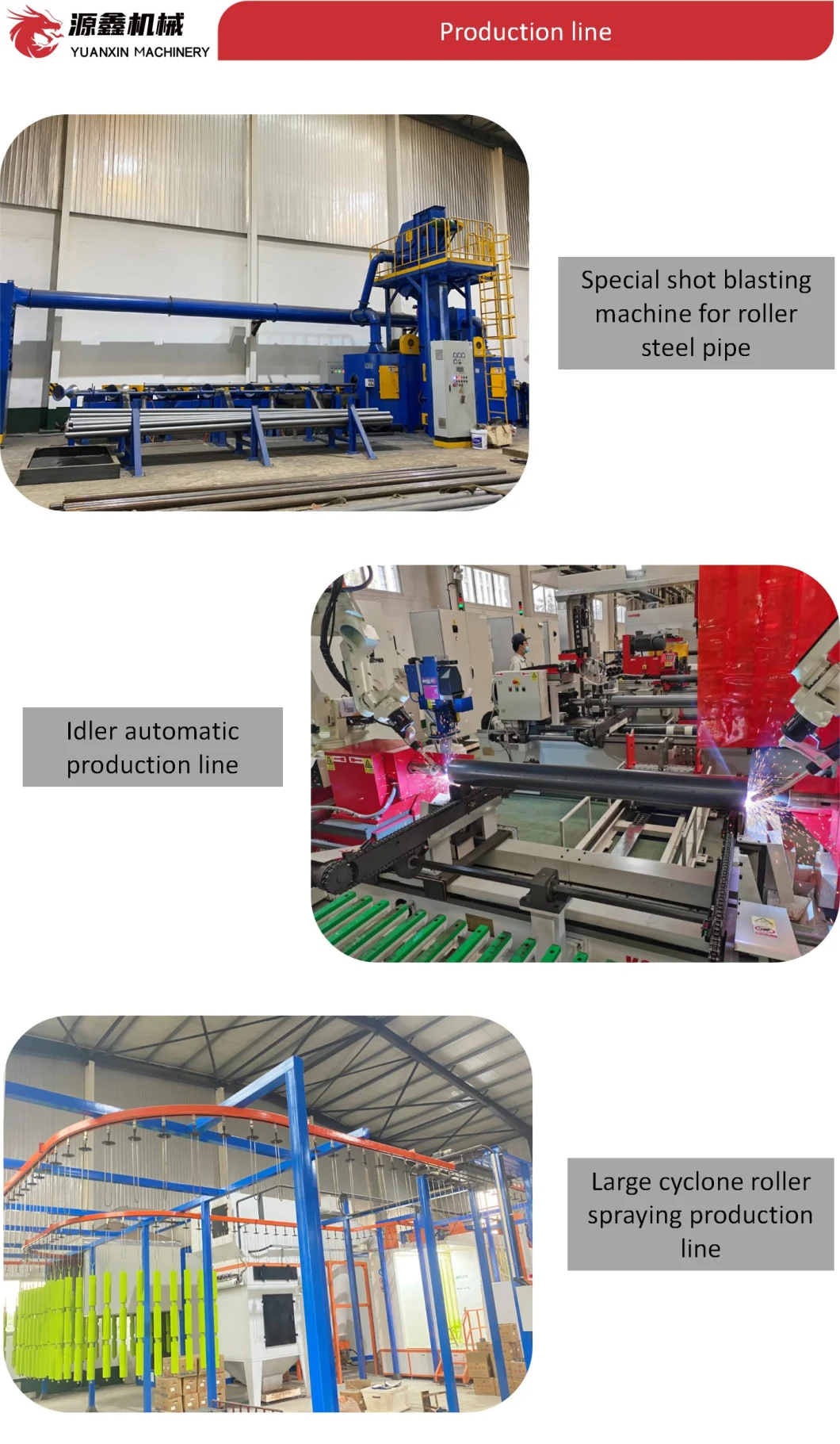 Conveyor Rollers/Steel Idler/Plastic Roller, Rubber Disc Roller, Impact Cushion Roller, Return Roller with Rubber Disc