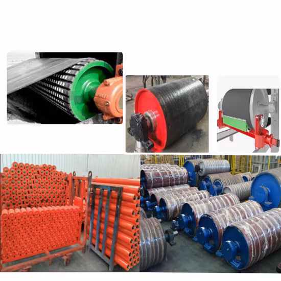 Preço de polia de tambor de borracha de cauda motorizada personalizada para serviço pesado, correia de gravidade, correia transportadora, preço